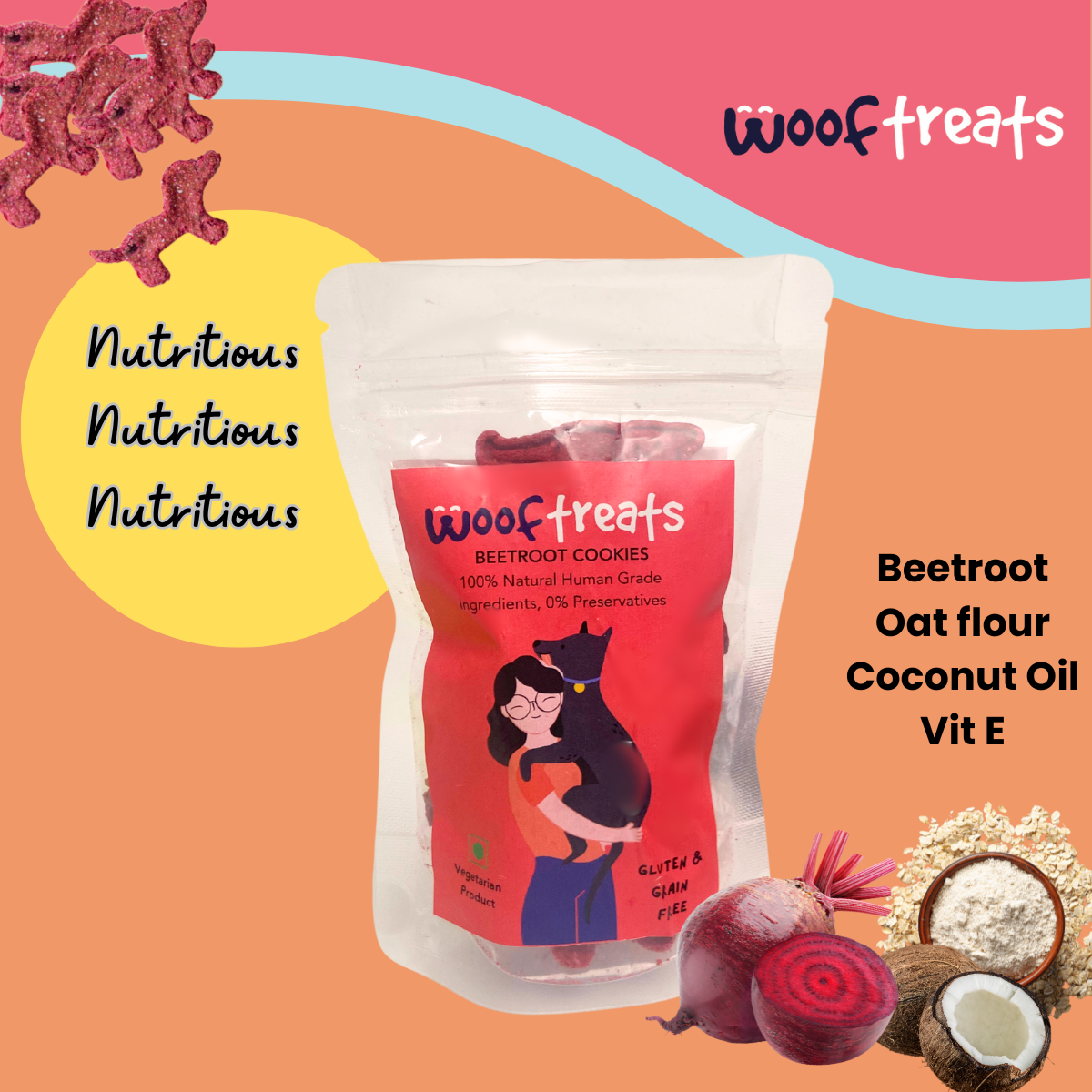 Bites Combo - Peanut Butter Bites - Apple Banana Bites - Beetroot Bites