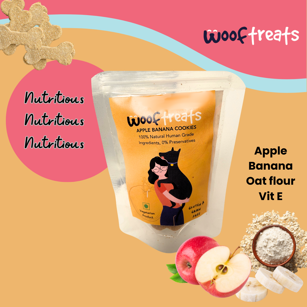 Bites Combo - Peanut Butter Bites - Apple Banana Bites - Beetroot Bites